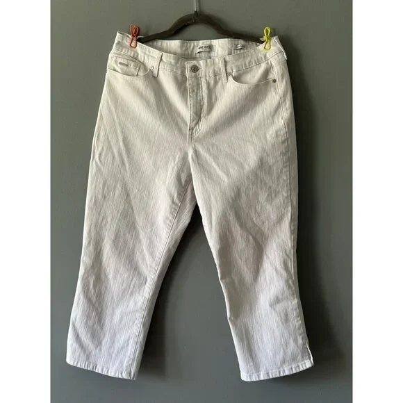 Nine West Chrystie Capri Jeans Size 14 Stretch Mid Rise Casual Summer Pants - Picture 1 of 5